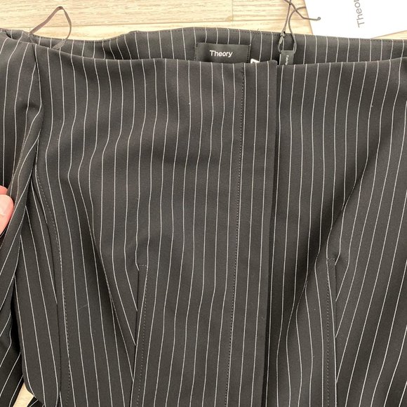 theory • perform tech stripe off shoulder jacket - Picture 5 of 10